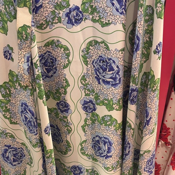 Rodarte Blue and Green Floral Maxi Dress - Picture 8 of 12